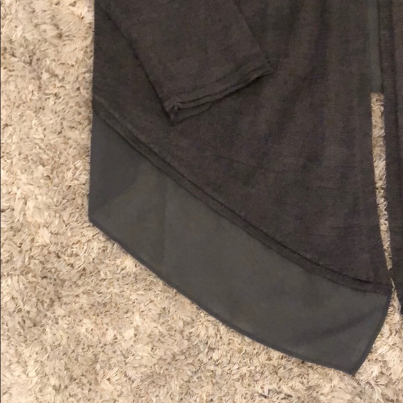 Nic + Zoe Silk Blend Chiffon Trim Cardigan NWT - Picture 3 of 7